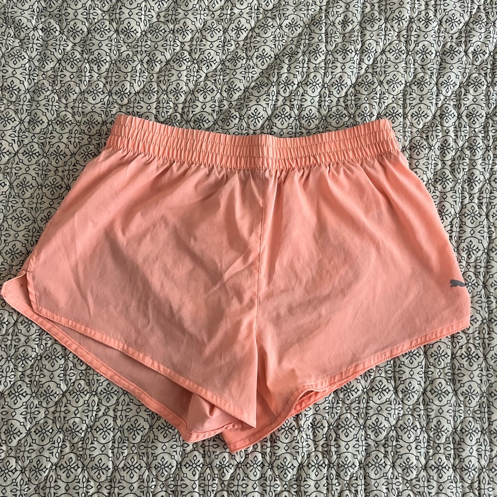 Puma Pink Athletic Shorts Lightweight Breathable Design